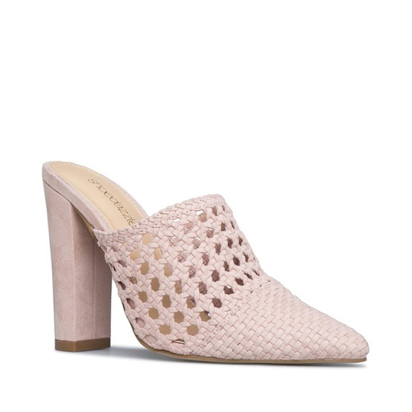 Shoe Dazzle Shoes - Nude Kenzie Woven Mule Pump